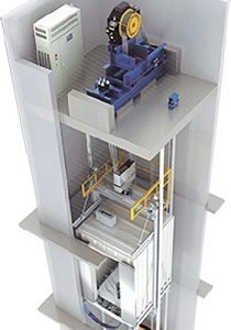 Ascensor con sala de maquina